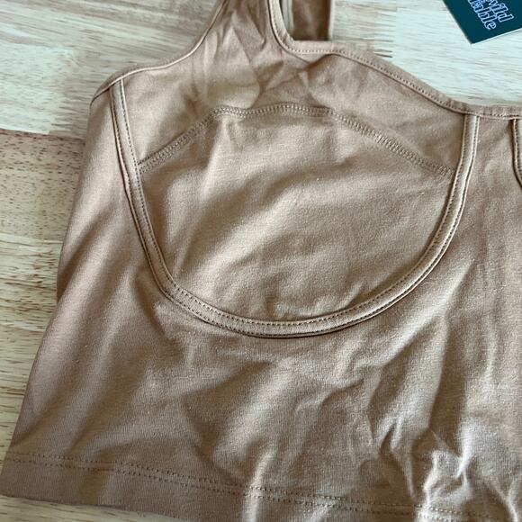 Wild Fable Women's Brown Bustier Cropped Tank Top - Size Small - NWT - Picture 5 of 6